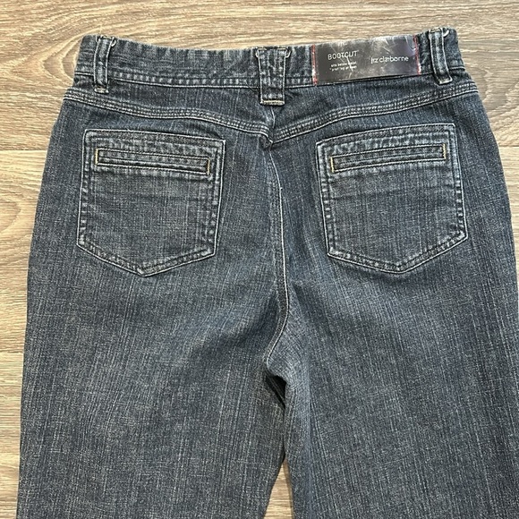 Liz Claiborne Bootcut Boot Cut Jeans Denim Dark Wash Size 10 Petite Y2K - Picture 8 of 9